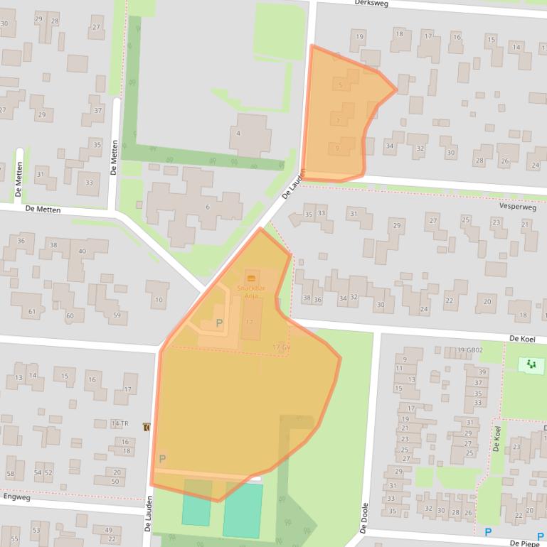 Kaart van postcodegebied 7891RX.