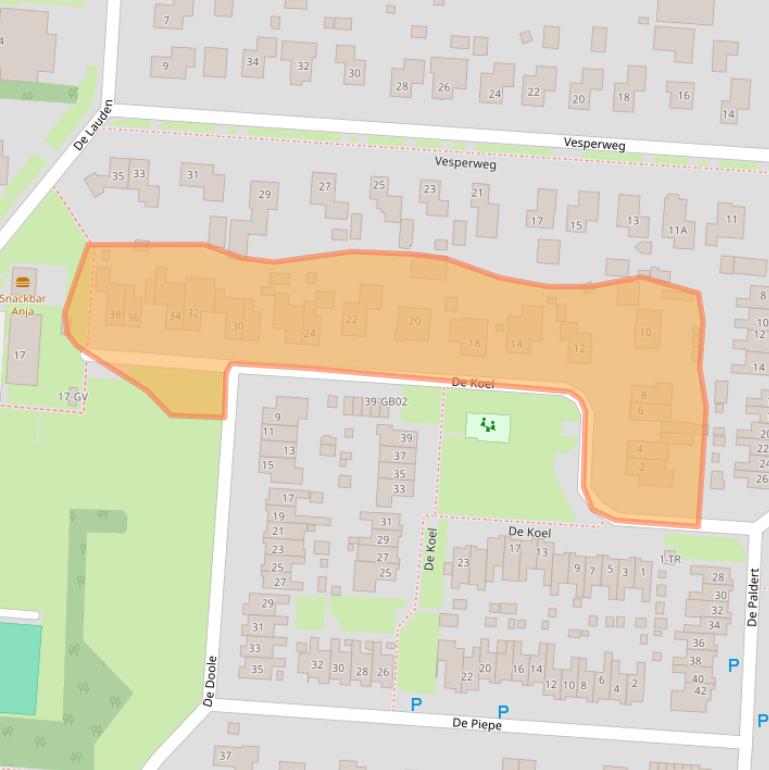 Kaart van postcodegebied 7891SC.