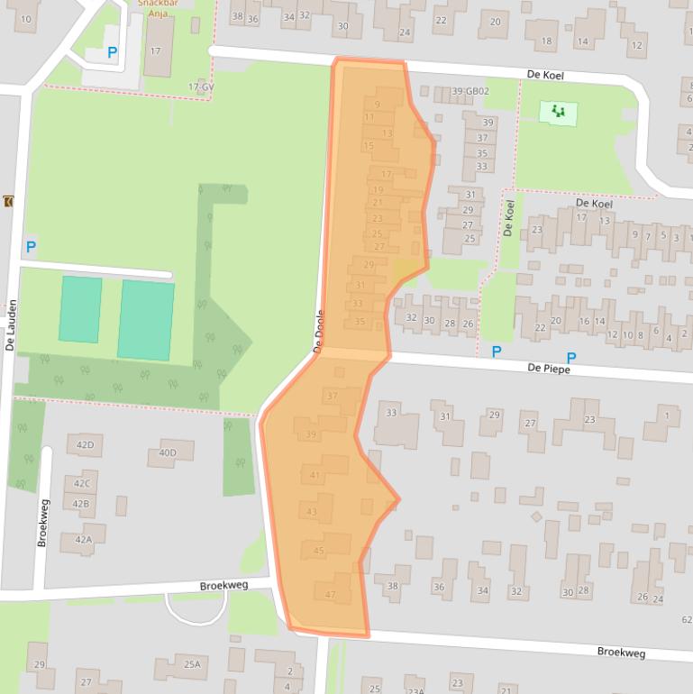 Kaart van postcodegebied 7891SE.