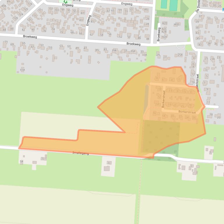 Kaart van postcodegebied 7891SG.