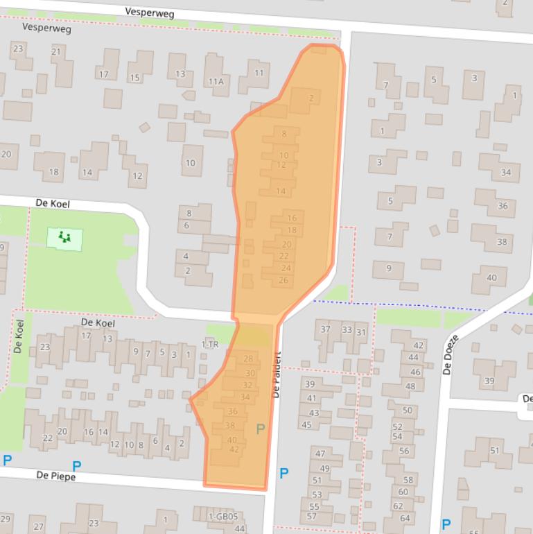 Kaart van postcodegebied 7891SK.