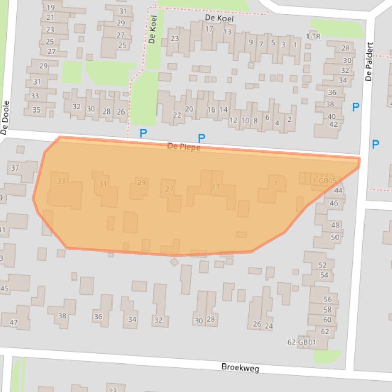 Kaart van postcodegebied 7891SM.