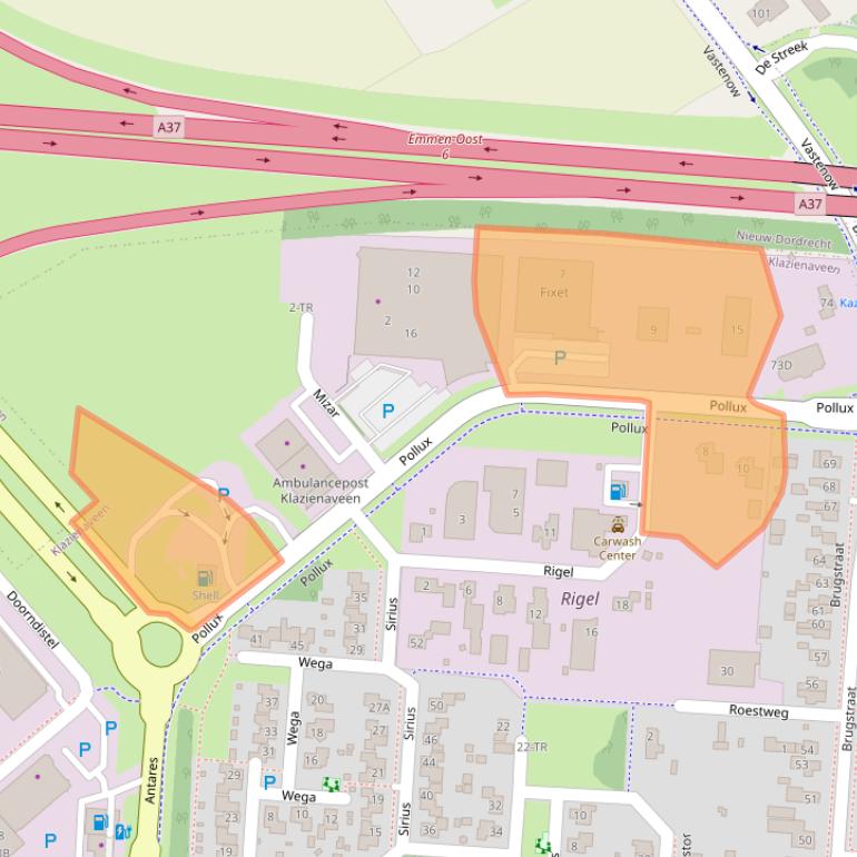 Kaart van postcodegebied 7891VA.