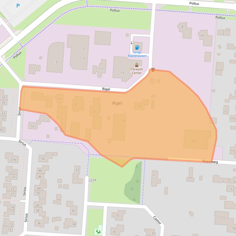 Kaart van postcodegebied 7891VJ.