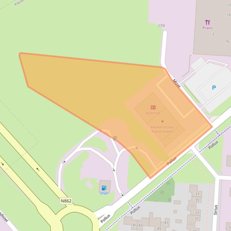 Kaart van postcodegebied 7891VM.