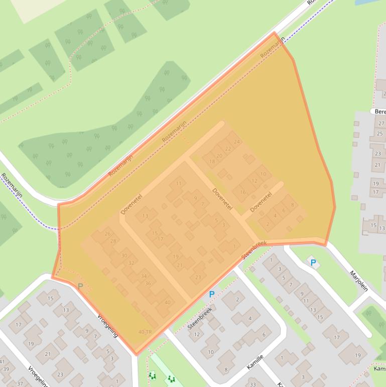 Kaart van postcodegebied 7891WC.