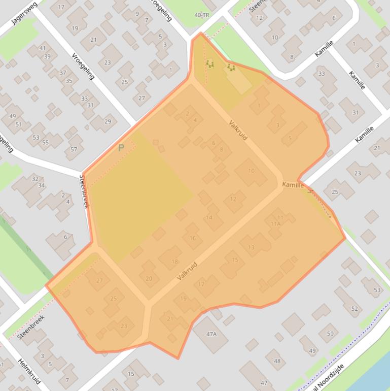 Kaart van postcodegebied 7891WG.