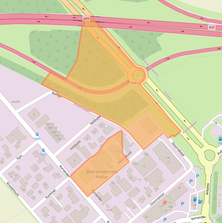 Kaart van postcodegebied 7891WT.