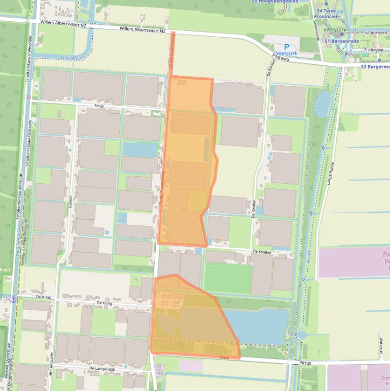 Kaart van postcodegebied 7891XG.