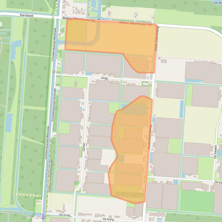 Kaart van postcodegebied 7891XH.