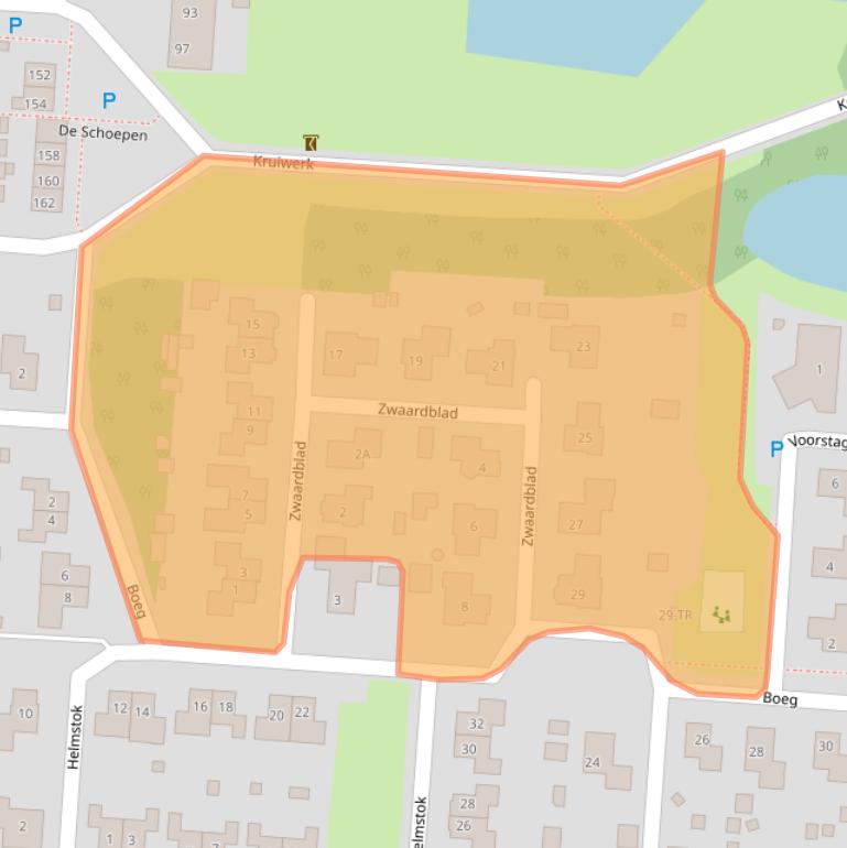 Kaart van postcodegebied 7891ZZ.