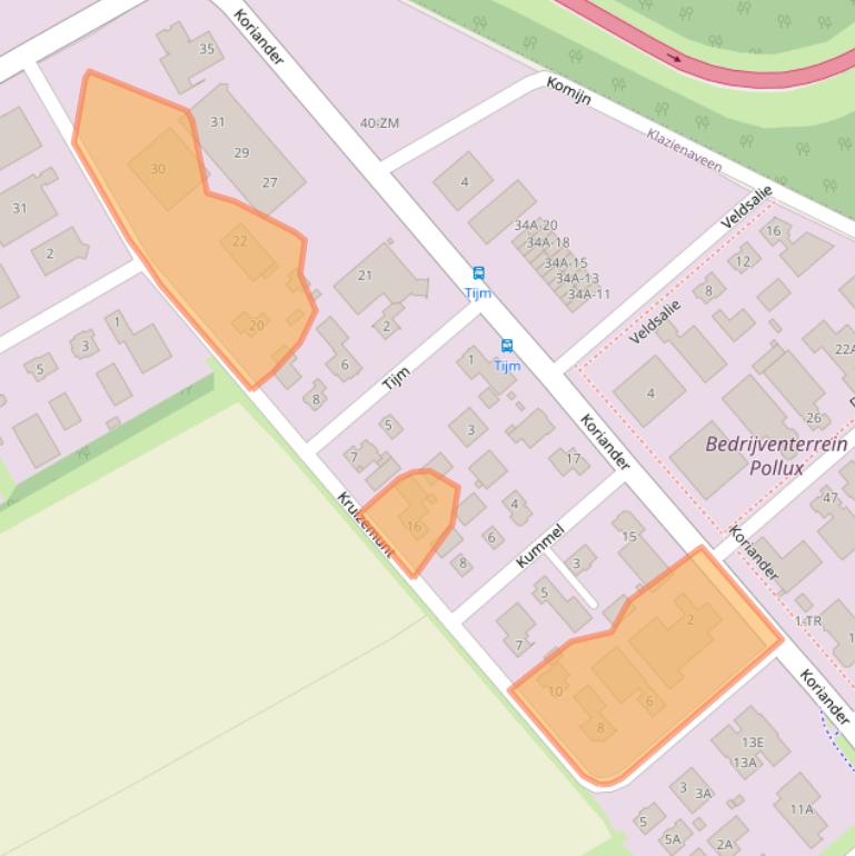 Kaart van postcodegebied 7892AB.