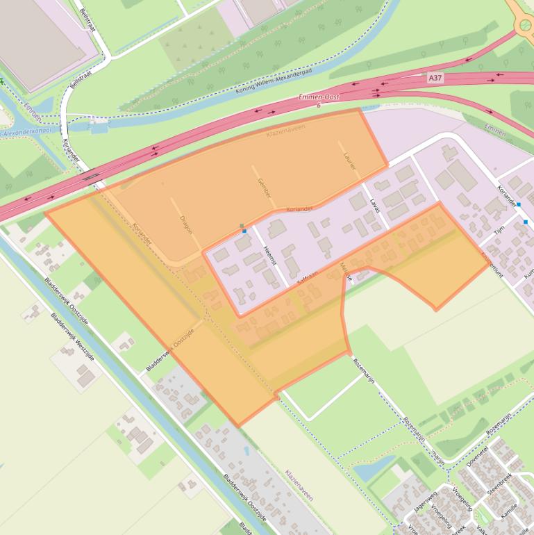 Kaart van postcodegebied 7892AH.