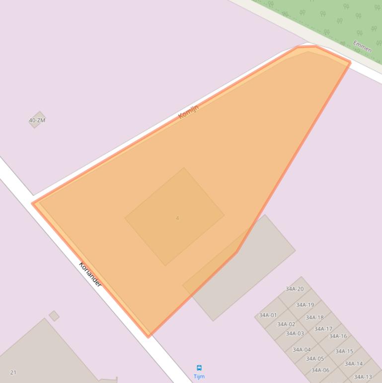 Kaart van postcodegebied 7892AP.