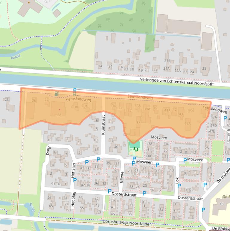 Kaart van postcodegebied 7894AB.