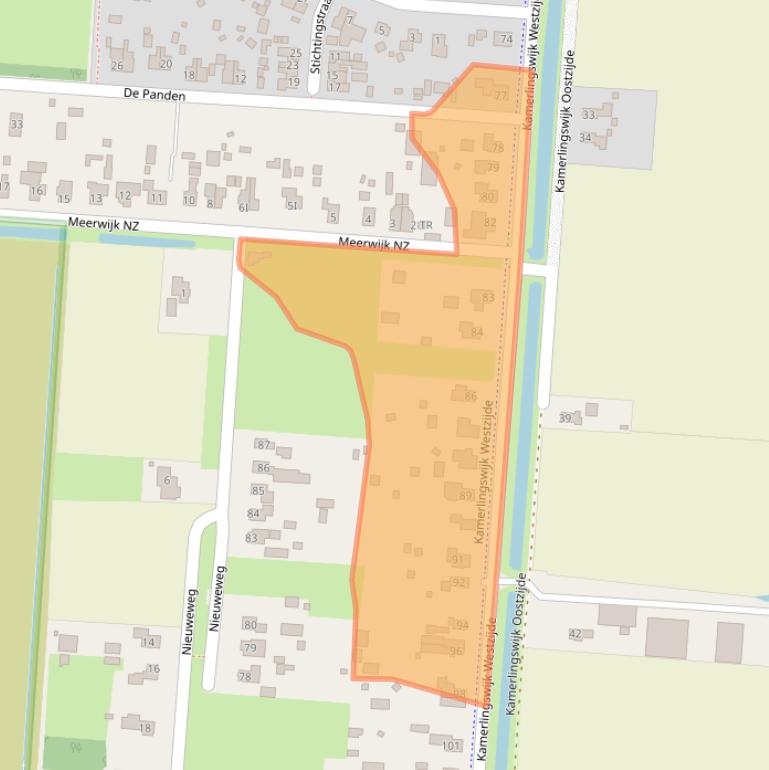 Kaart van postcodegebied 7894AN.