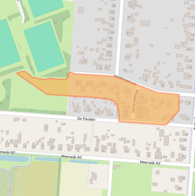 Kaart van postcodegebied 7894AW.