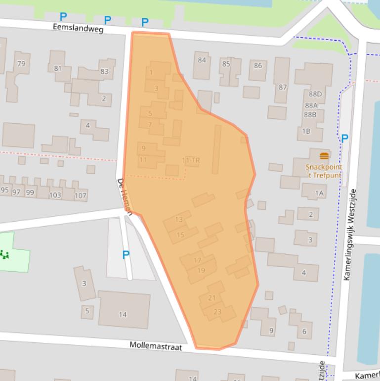 Kaart van postcodegebied 7894BE.