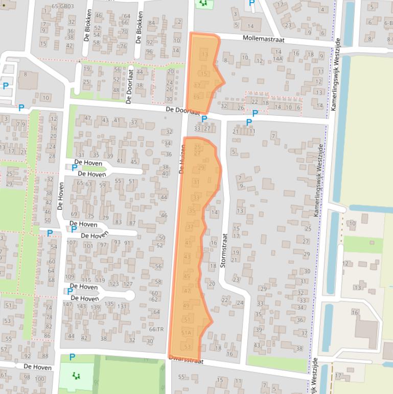 Kaart van postcodegebied 7894BH.