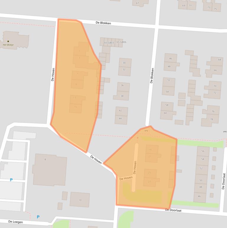 Kaart van postcodegebied 7894BN.