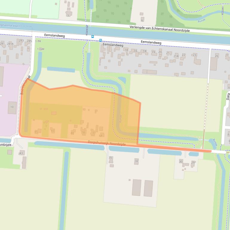 Kaart van postcodegebied 7894CD.