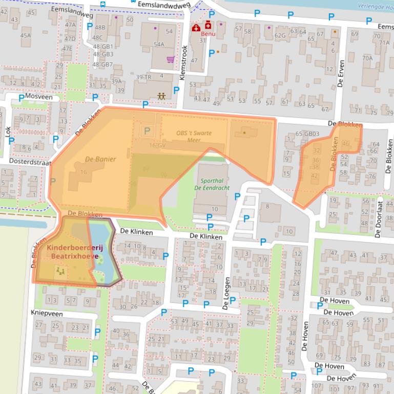 Kaart van postcodegebied 7894CL.