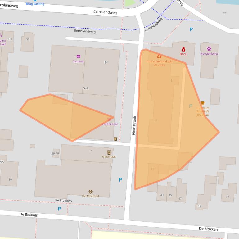 Kaart van postcodegebied 7894CN.