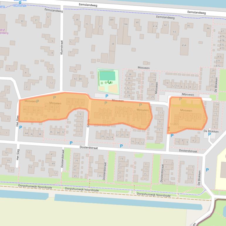 Kaart van postcodegebied 7894CV.