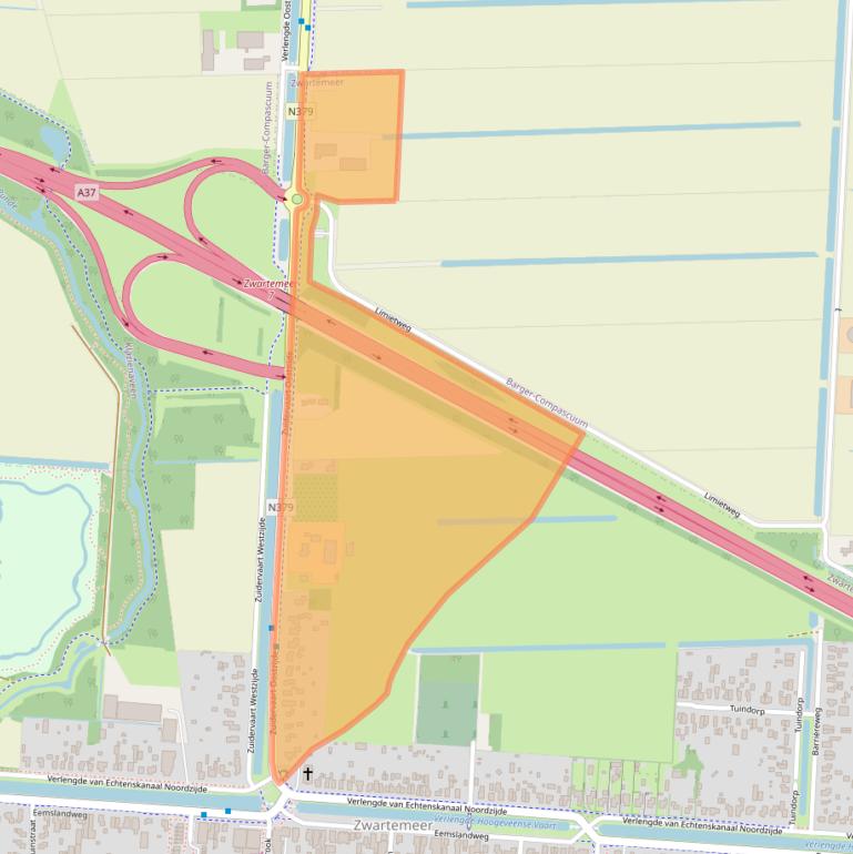 Kaart van postcodegebied 7894EM.