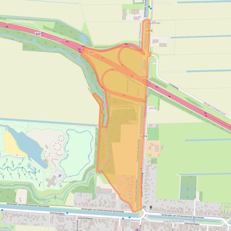 Kaart van postcodegebied 7894EN.