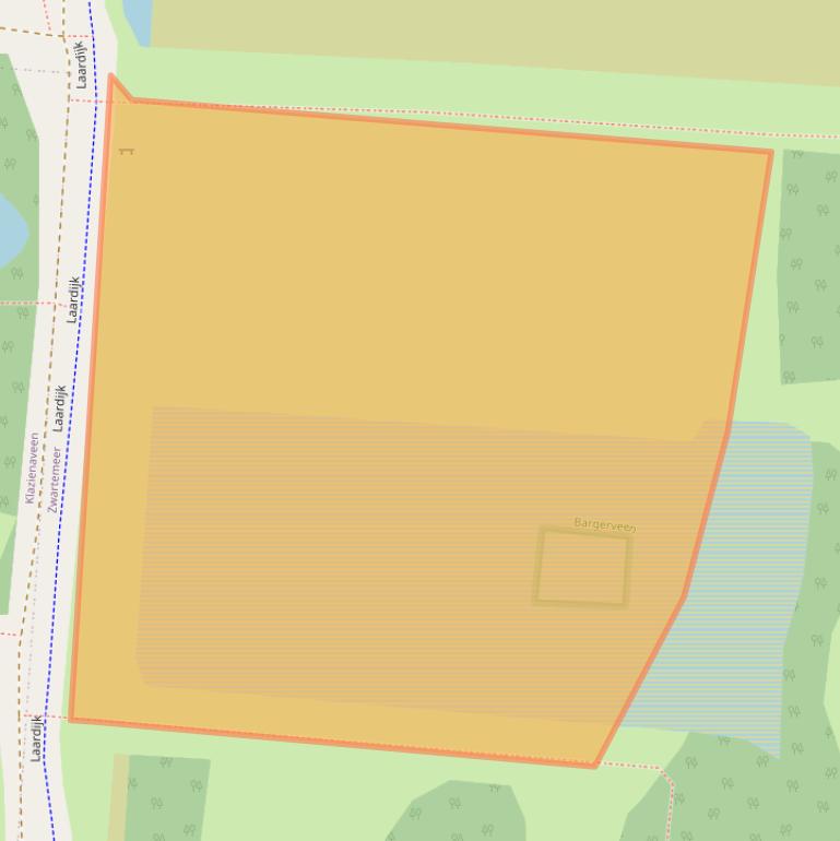 Kaart van postcodegebied 7894QQ.