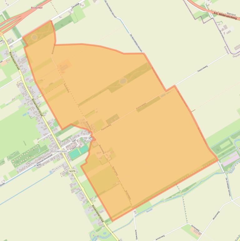 Kaart van postcodegebied 7895AV.