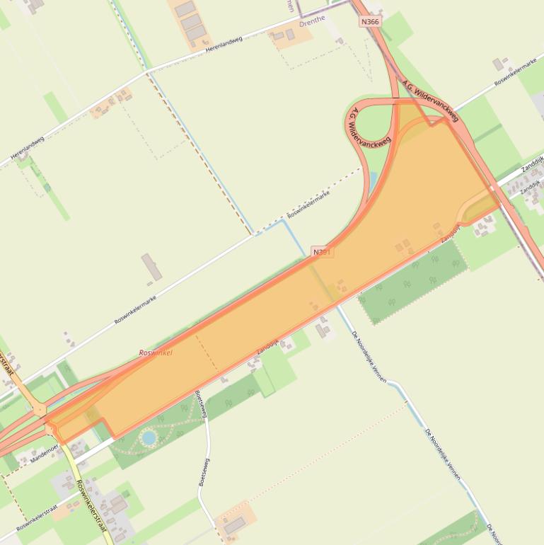 Kaart van postcodegebied 7895TM.