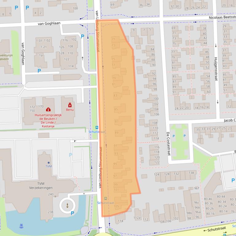 Kaart van postcodegebied 7901AP.