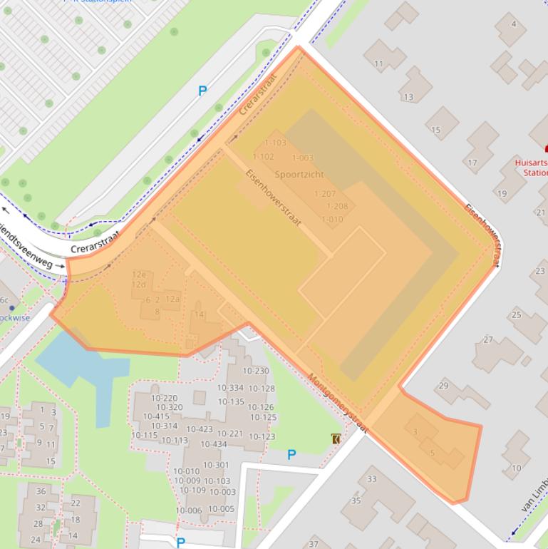 Kaart van postcodegebied 7901AV.