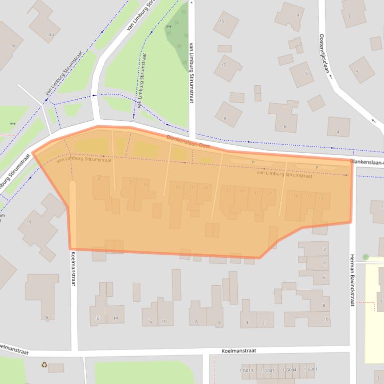 Kaart van postcodegebied 7901BB.