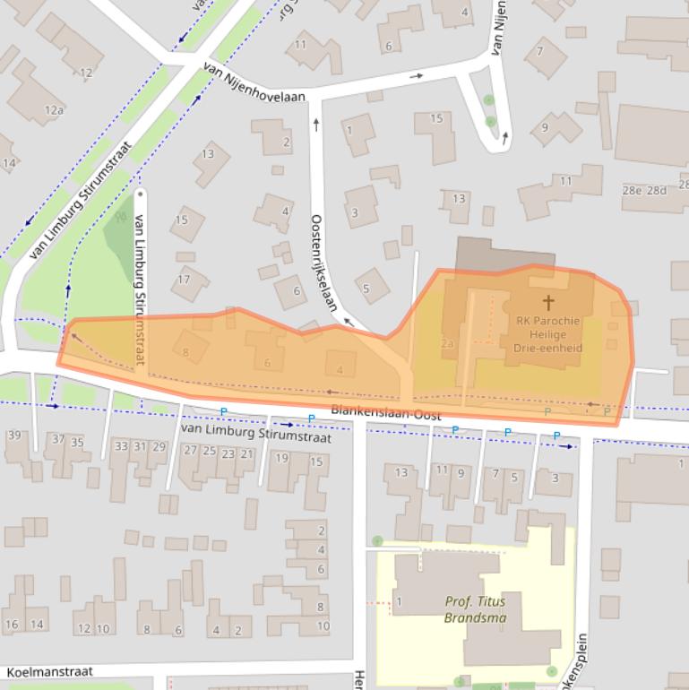 Kaart van postcodegebied 7901BE.