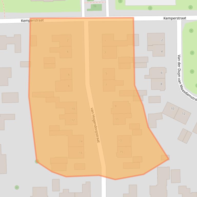 Kaart van postcodegebied 7901CC.