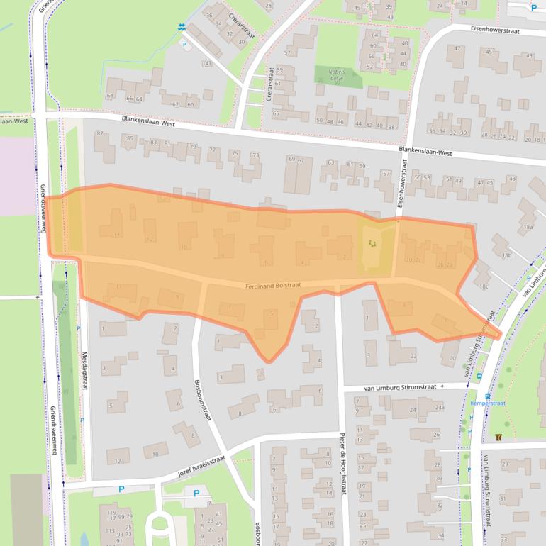 Kaart van postcodegebied 7901CE.