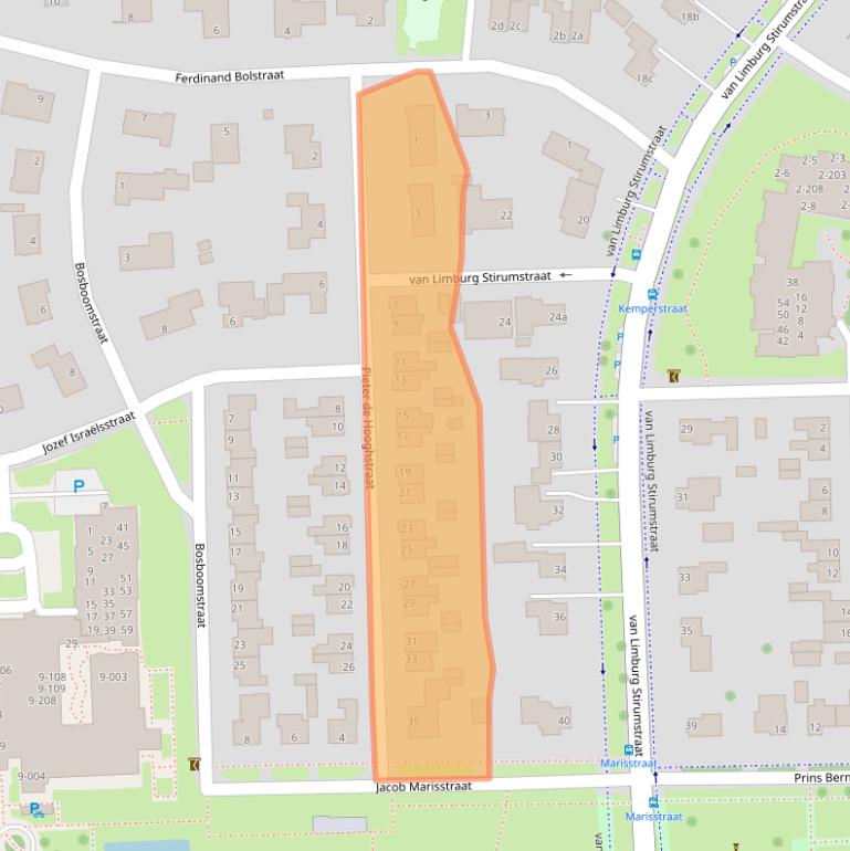 Kaart van postcodegebied 7901CR.