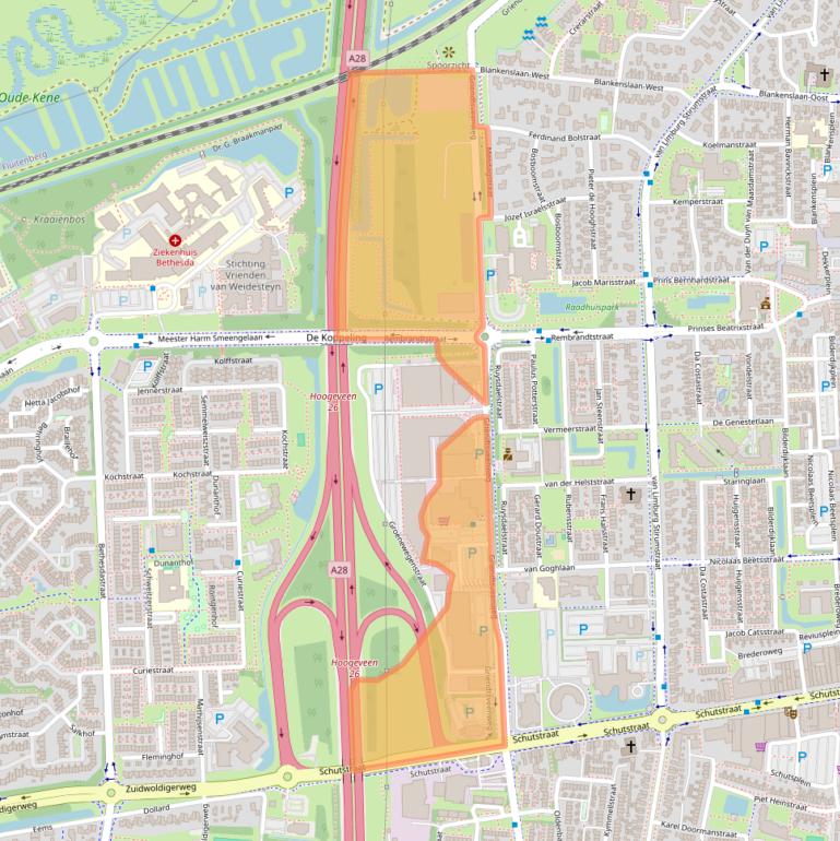 Kaart van postcodegebied 7901EA.