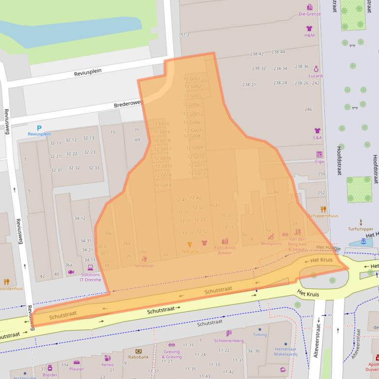 Kaart van postcodegebied 7901EC.