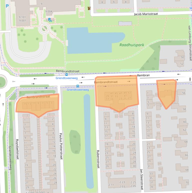 Kaart van postcodegebied 7901EK.