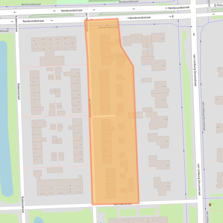 Kaart van postcodegebied 7901EL.