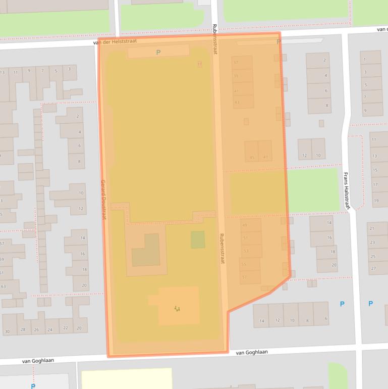 Kaart van postcodegebied 7901EV.