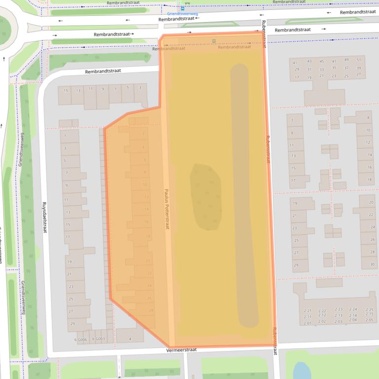 Kaart van postcodegebied 7901GA.