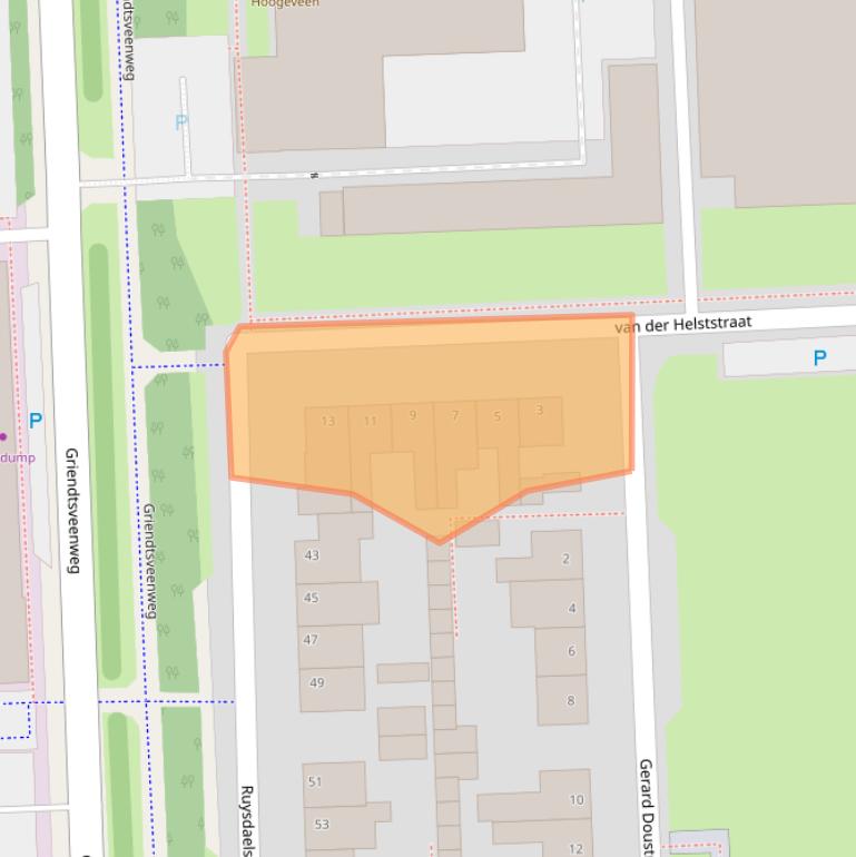 Kaart van postcodegebied 7901GE.