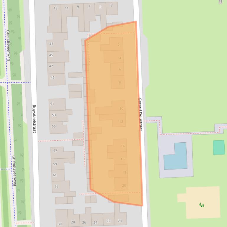 Kaart van postcodegebied 7901GG.