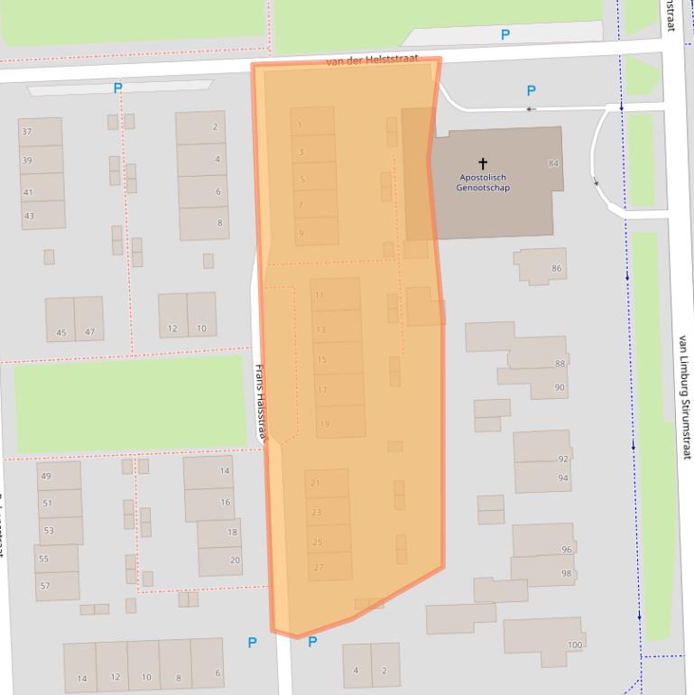 Kaart van postcodegebied 7901GH.