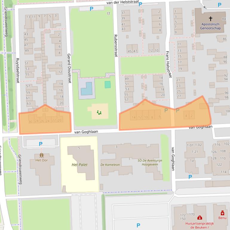 Kaart van postcodegebied 7901GL.